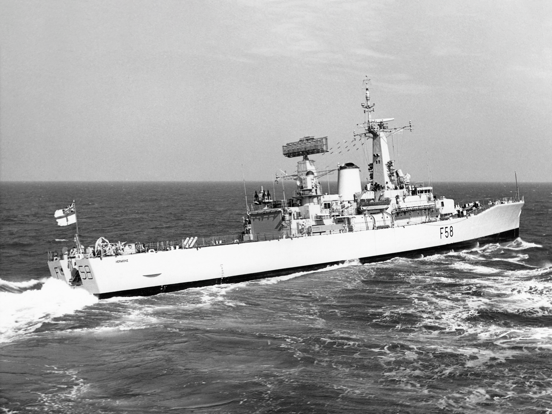 HMS Hermione (F58) Royal Navy Leander Class Frigate Starboard View Photo Print Wall Art Decor - Posters, Prints, & Visual Artwork - by Hampshire Prints (image 1 of 9)