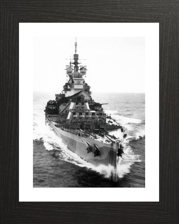 HMS Howe (32) Royal Navy King George V Class Battleship Bow View Photo Print Wall Art Decor - Posters, Prints, & Visual Artwork - by Hampshire Prints (image 2 of 9)