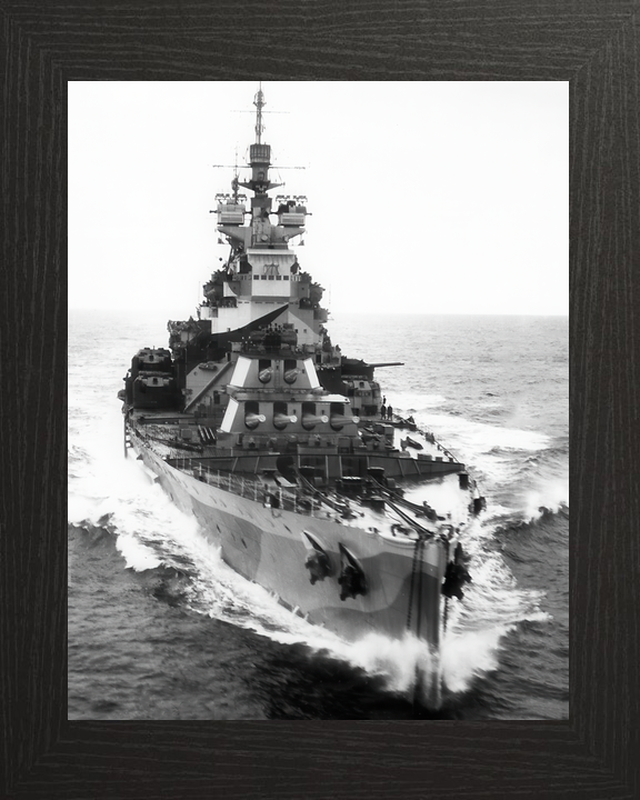HMS Howe (32) Royal Navy King George V Class Battleship Bow View Photo Print Wall Art Decor - Posters, Prints, & Visual Artwork - by Hampshire Prints (image 3 of 9)