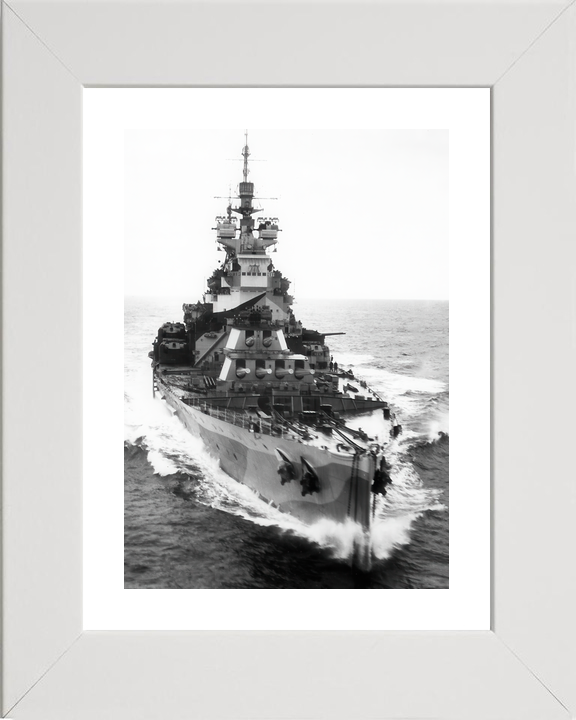 HMS Howe (32) Royal Navy King George V Class Battleship Bow View Photo Print Wall Art Decor - Posters, Prints, & Visual Artwork - by Hampshire Prints (image 4 of 9)