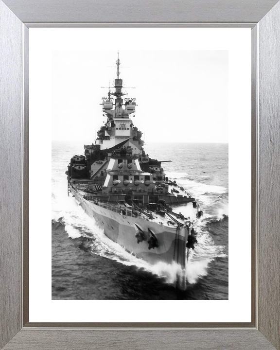 HMS Howe (32) Royal Navy King George V Class Battleship Bow View Photo Print Wall Art Decor - Posters, Prints, & Visual Artwork - by Hampshire Prints (image 6 of 9)