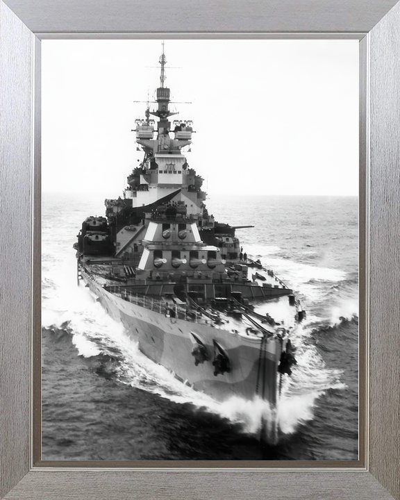HMS Howe (32) Royal Navy King George V Class Battleship Bow View Photo Print Wall Art Decor - Posters, Prints, & Visual Artwork - by Hampshire Prints (image 7 of 9)