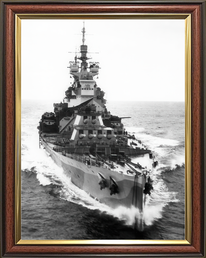 HMS Howe (32) Royal Navy King George V Class Battleship Bow View Photo Print Wall Art Decor - Posters, Prints, & Visual Artwork - by Hampshire Prints (image 9 of 9)