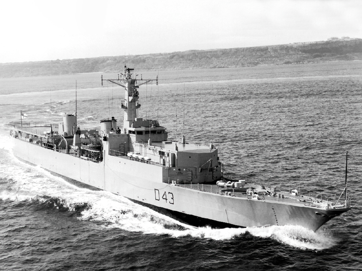HMS Matapan D43 Battle Class Destroyer 1975 Underway Photo Print - Posters, Prints, & Visual Artwork - by Hampshire Prints (image 1 of 9)