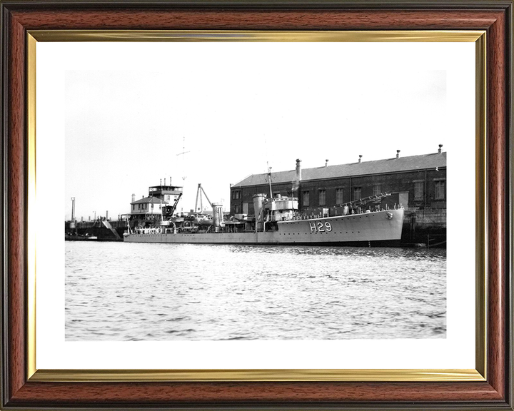 HMS Thanet (H29) - In Harbour 1928 - Royal Navy S Class Destroyer Photo Print Wall Art Naval Decor UK Posters, Prints, & Visual Artwork Hampshire Prints 10 x 8 Classic Frame Yes