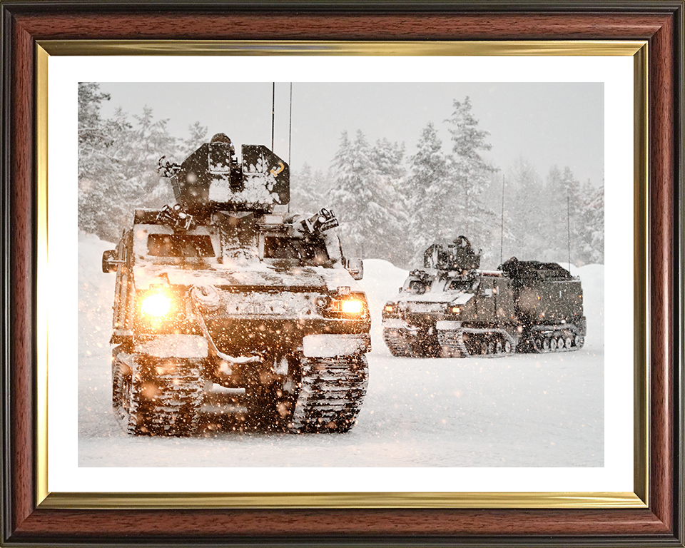 Royal Marines Driving an Armoured Support Group Viking | Photo Print | Framed Print | Military | Commando | Wall Art | Decor | Photography Hampshire Prints 10 x 8 Classic Frame Yes