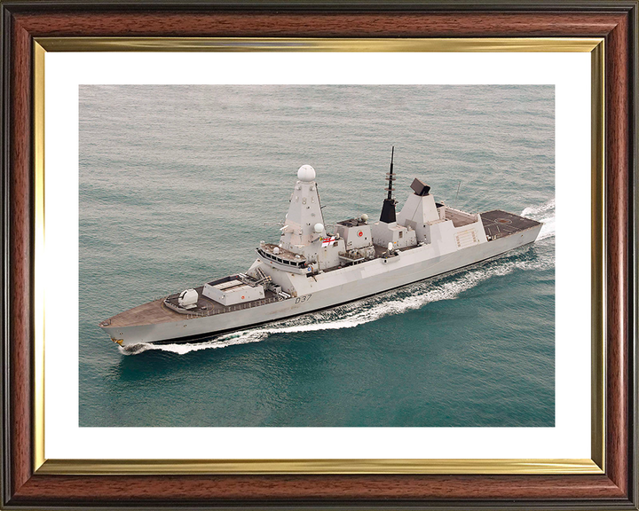 HMS Duncan (D37) Royal Navy Type 45 Destroyer High Starboard Bow View Photo Print Wall Art Decor Posters, Prints, & Visual Artwork Hampshire Prints 10 x 8 Classic Frame Yes