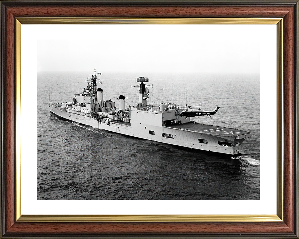 HMS Blake (C99) Royal Navy Tiger Class Light Cruiser Port Quarter View Photo Print Wall Art Decor Posters, Prints, & Visual Artwork Hampshire Prints 10 x 8 Classic Frame Yes