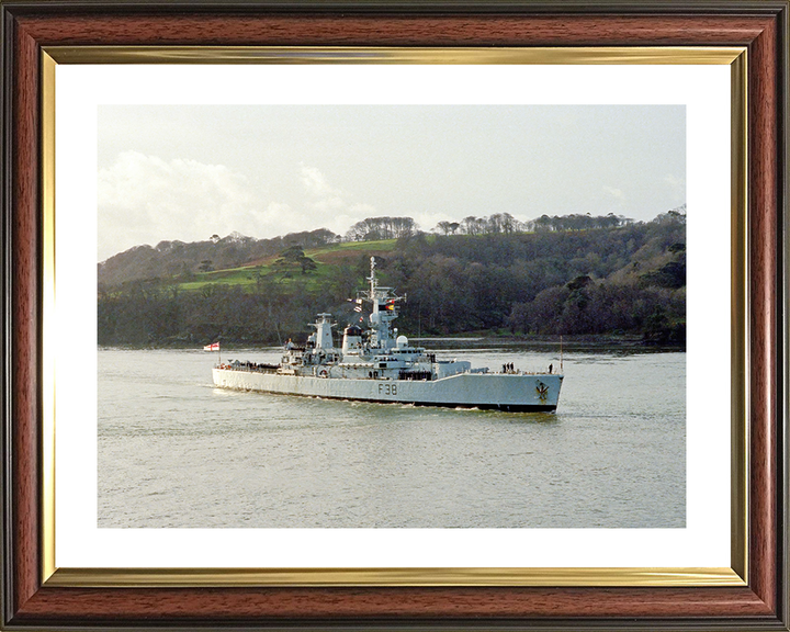 HMS Arethusa (F38) Royal Navy Leander Class Frigate Plymouth Sound Photo Print Wall Art Decor Posters, Prints, & Visual Artwork Hampshire Prints 10 x 8 Classic Frame Yes