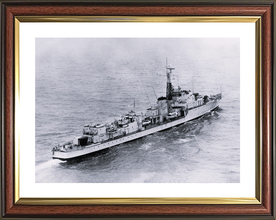 HMS Carron (D30) Photo Print - at sea - Royal Navy C Class Destroyer Posters, Prints, & Visual Artwork Hampshire Prints 10 x 8 Classic Frame Yes