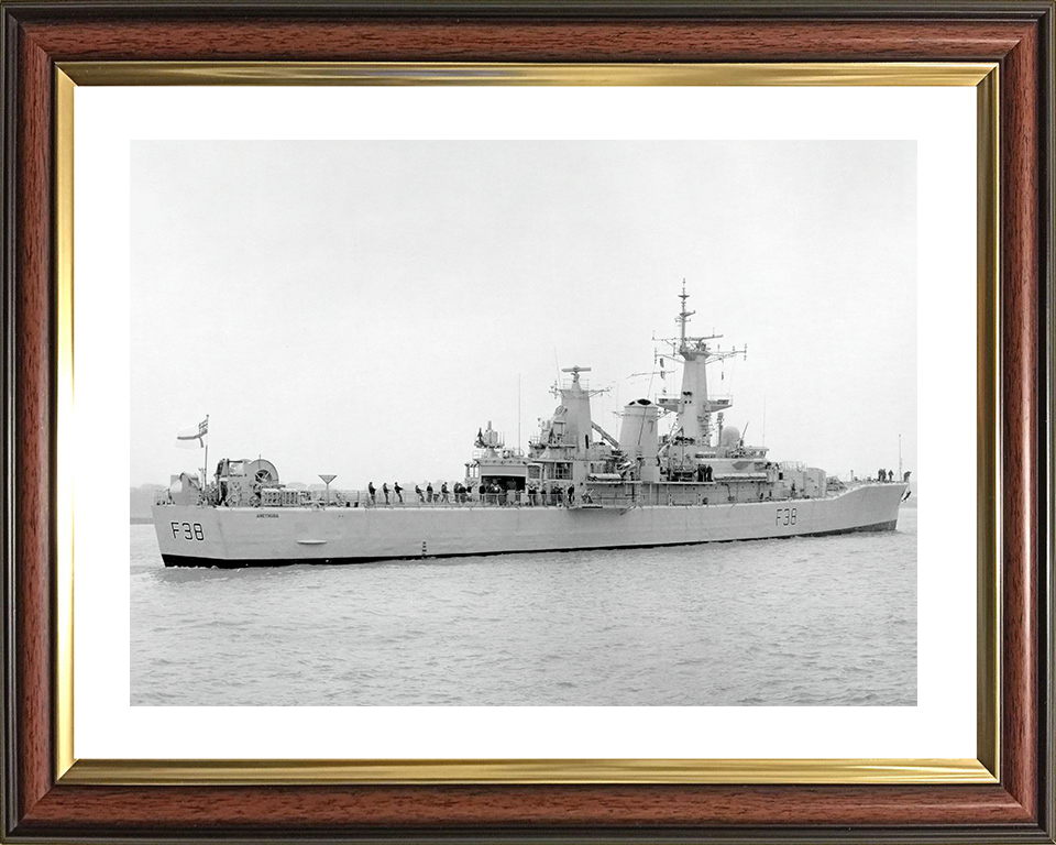 HMS Arethusa (F38) Royal Navy Leander Class Frigate Low Starboard View Photo Print Wall Art Decor Posters, Prints, & Visual Artwork Hampshire Prints 10 x 8 Classic Frame Yes
