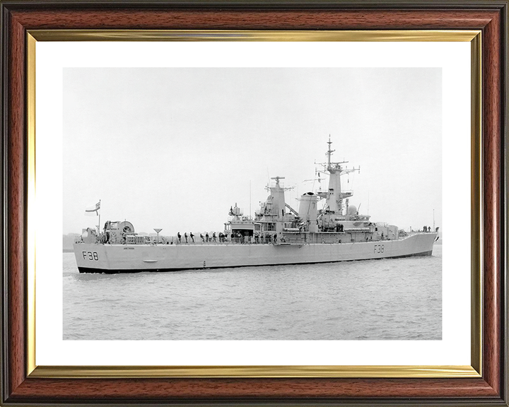 HMS Arethusa (F38) Royal Navy Leander Class Frigate Low Starboard View Photo Print Wall Art Decor Posters, Prints, & Visual Artwork Hampshire Prints 10 x 8 Classic Frame Yes