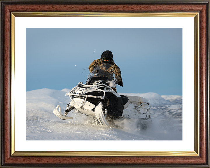 Royal Marine Commando Drives an Oversnow Reconnaissance Vehicle Photo Print Marines Wall Art Military Decor Posters, Prints, & Visual Artwork Hampshire Prints 10 x 8 Classic Frame Yes