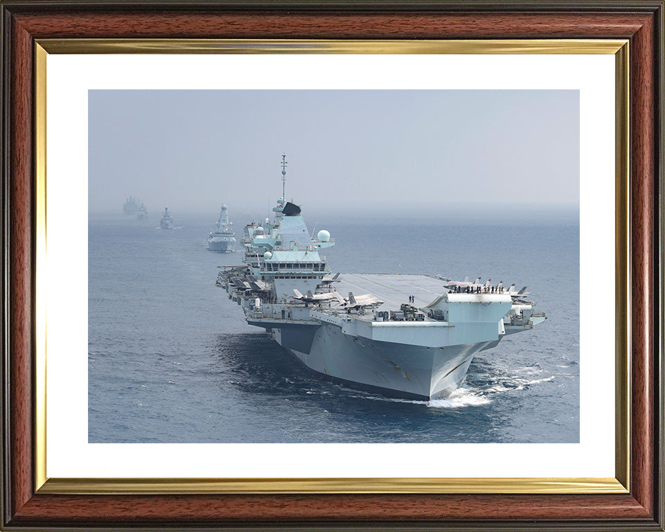 HMS Queen Elizabeth R08 Royal Navy Queen Elizabeth Class Aircraft Carrier Photo Print or Framed Print - Hampshire Prints