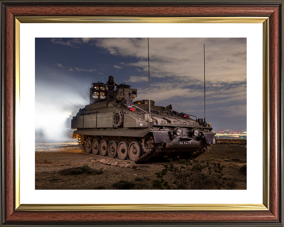 British Army Stormer combat vehicle With Starstreak Photo Print Wall Art Military Poster Posters, Prints, & Visual Artwork Hampshire Prints 10 x 8 Classic Frame Yes