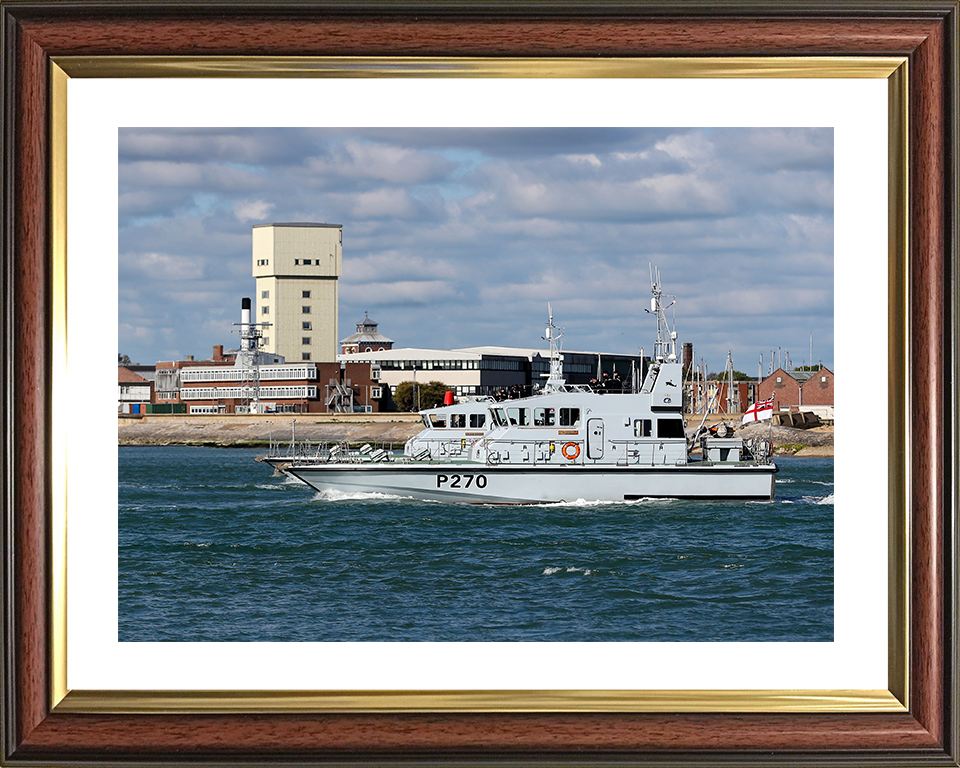 HMS Biter (P270) Royal Navy Archer Class P2000 Patrol Vessel Leaving Portsmouth 2017 Photo Print Wall Art Decor Posters, Prints, & Visual Artwork Hampshire Prints 10 x 8 Classic Frame Yes
