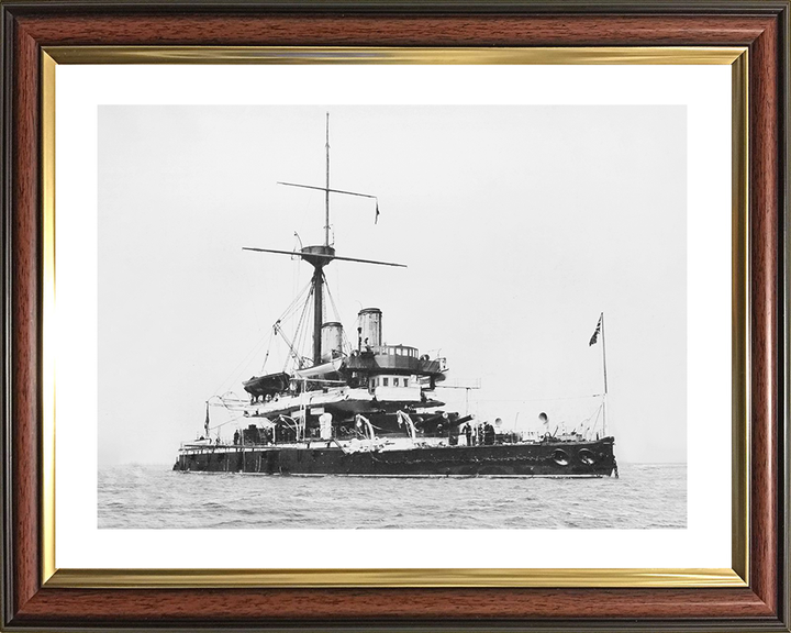 HMS Devastation (1871) Royal Navy Devastation Class Turret Ship Starboard Side Photo Print Wall Art Decor Posters, Prints, & Visual Artwork Hampshire Prints 10 x 8 Classic Frame Yes