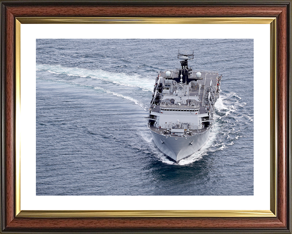 HMS Albion (L14) Royal Navy Albion Class Amphibious Ship Hard Turn at Sea Photo Print Wall Art Naval Decor Posters, Prints, & Visual Artwork Hampshire Prints 10 x 8 Classic Frame Yes