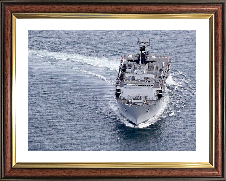 HMS Albion (L14) Royal Navy Albion Class Amphibious Ship Hard Turn at Sea Photo Print Wall Art Naval Decor Posters, Prints, & Visual Artwork Hampshire Prints 10 x 8 Classic Frame Yes