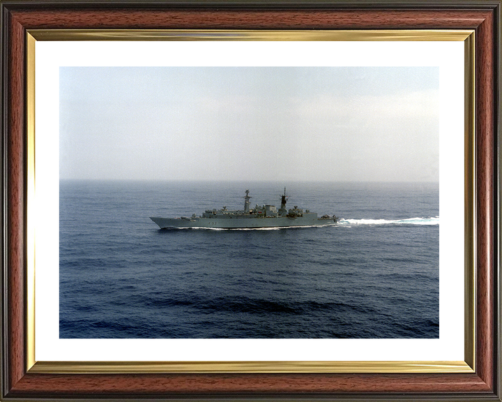 HMS Beaver (F93) Photo Print - At Sea 1988 - Royal Navy Type 22 Frigate Hampshire Prints 10 x 8 Classic Frame Yes