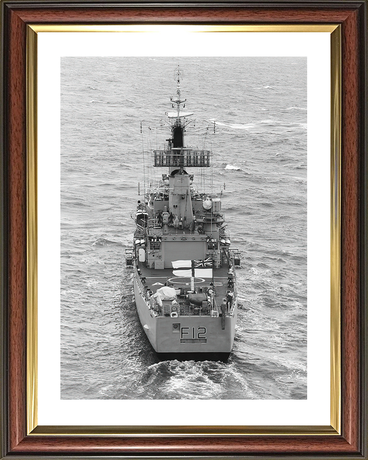 HMS Achilles (F12) Royal Navy Leander Class Frigate Photo Print Stern View Warship Wall Art Posters, Prints, & Visual Artwork Hampshire Prints 10 x 8 Classic Frame Yes