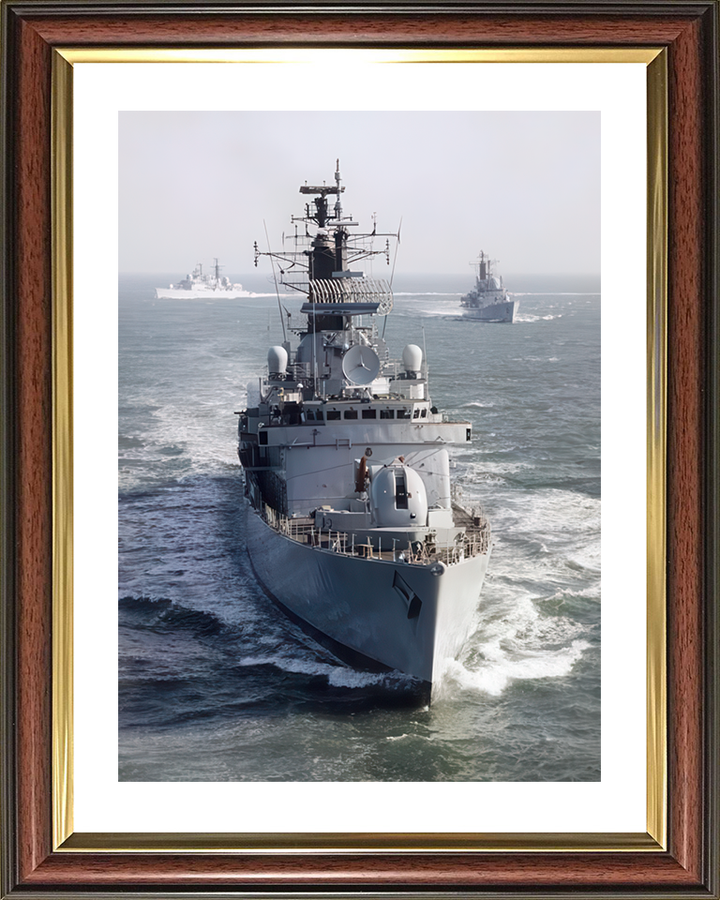 HMS Birmingham (D86) Royal Navy Type 42 Destroyer Bow View Photo Print Wall Art Decor Posters, Prints, & Visual Artwork Hampshire Prints 10 x 8 Classic Frame Yes