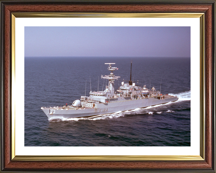 HMS Ardent (F184) Photo Print - High Port Side View - Royal Navy Type 21 Frigate Hampshire Prints 10 x 8 Classic Frame Yes