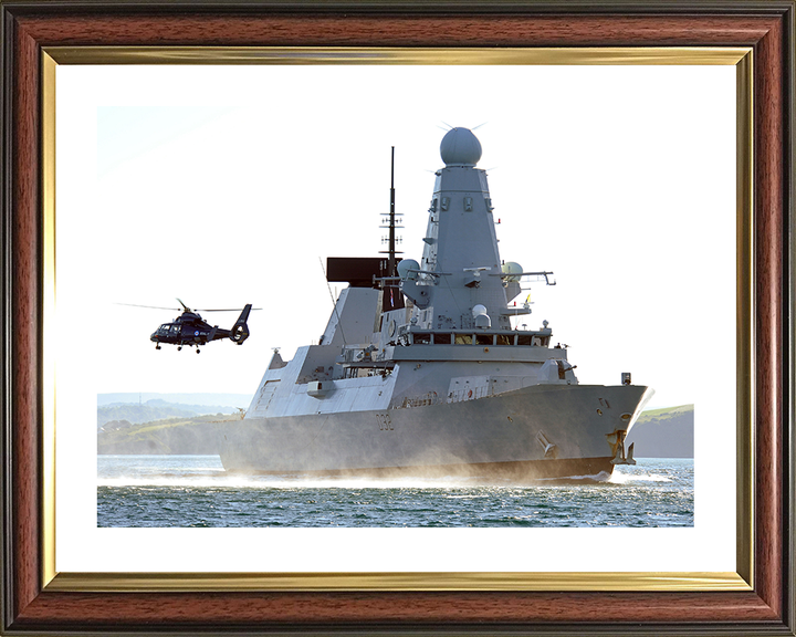 HMS Daring (D32) Photo Print - Off Plymouth 2010 - Royal Navy Type 45 Destroyer Posters, Prints, & Visual Artwork Hampshire Prints 10 x 8 Classic Frame Yes