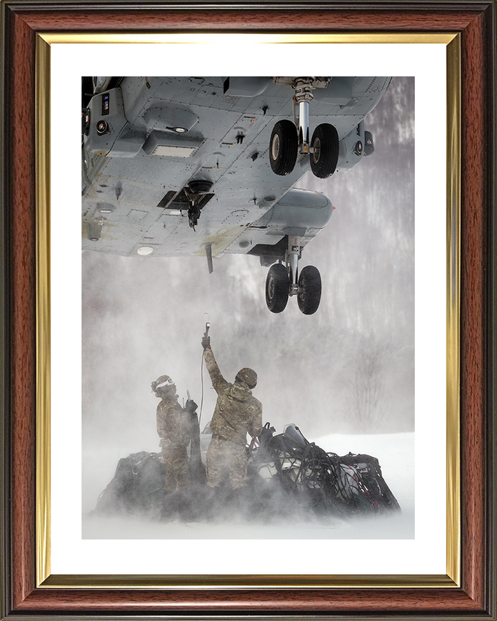 Royal Marine Commandos Attach an Underslung Load Photo Print 45 Commando Marines Wall Art Military Decor Posters, Prints, & Visual Artwork Hampshire Prints 10 x 8 Classic Frame Yes
