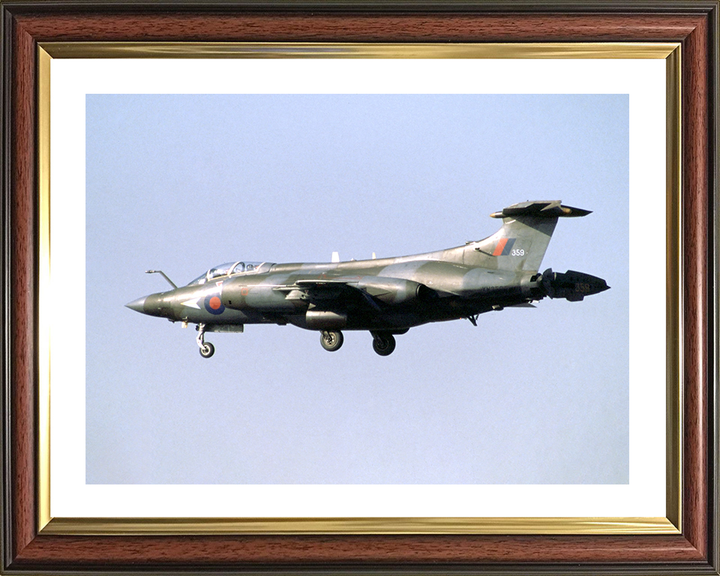 RAF Buccaneer in flight 1990 Photo Print - Royal Air Force Aircraft Posters, Prints, & Visual Artwork Hampshire Prints 10 x 8 Classic Frame Yes