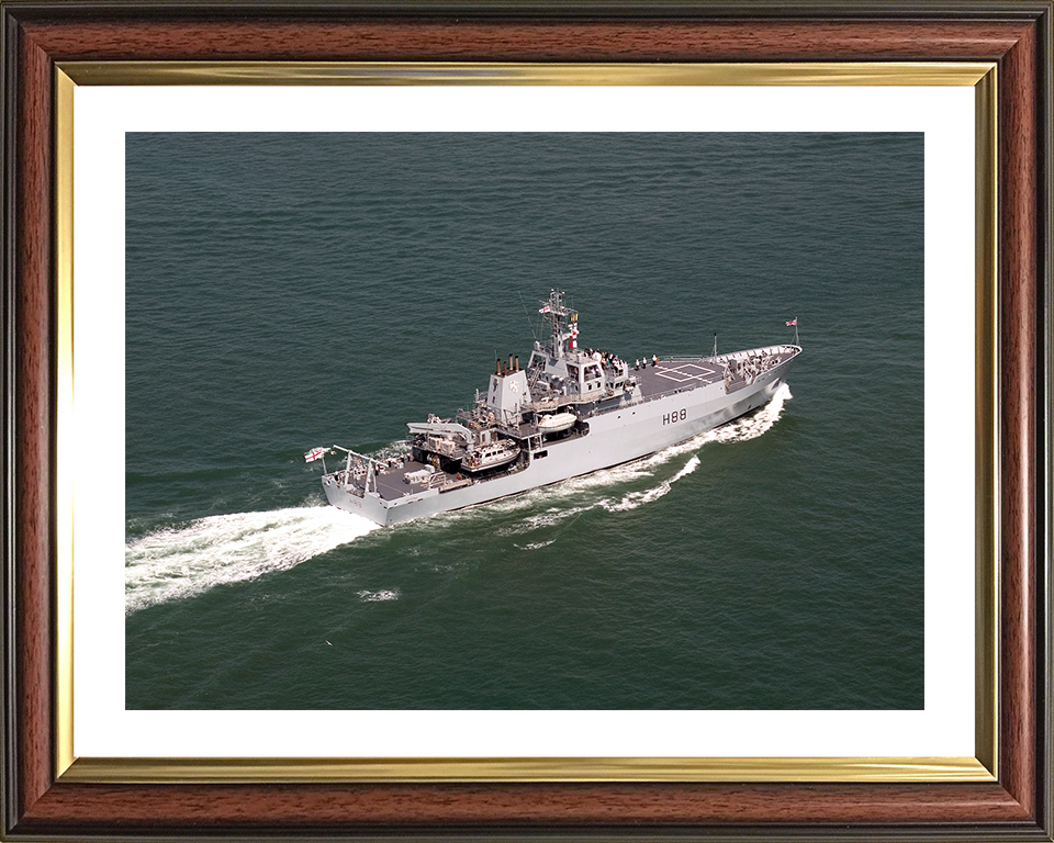HMS Enterprise (H88) Photo Print - Fleet Review 2005 - Royal Navy Hydrographic Survey Vessel Hampshire Prints 10 x 8 Classic Frame Yes