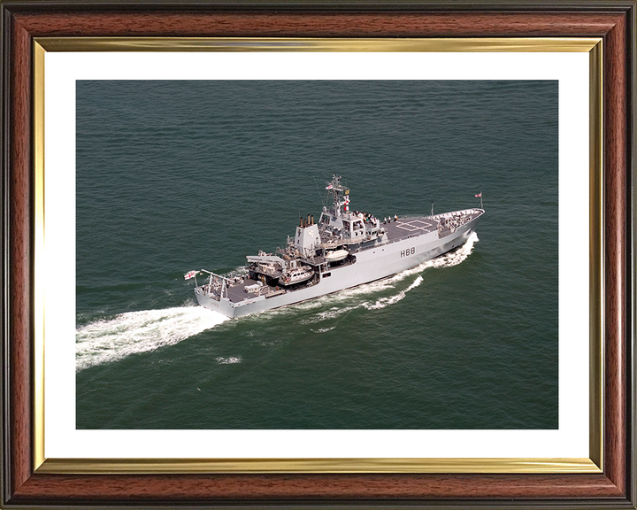 HMS Enterprise (H88) Photo Print - Fleet Review 2005 - Royal Navy Hydrographic Survey Vessel Hampshire Prints 10 x 8 Classic Frame Yes