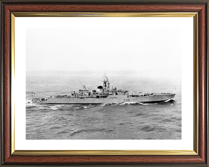 HMS Berwick (F115) Royal Navy Rothesay Class Frigate Starboard Beam View Photo Print Wall Art Decor Posters, Prints, & Visual Artwork Hampshire Prints 10 x 8 Classic Frame Yes