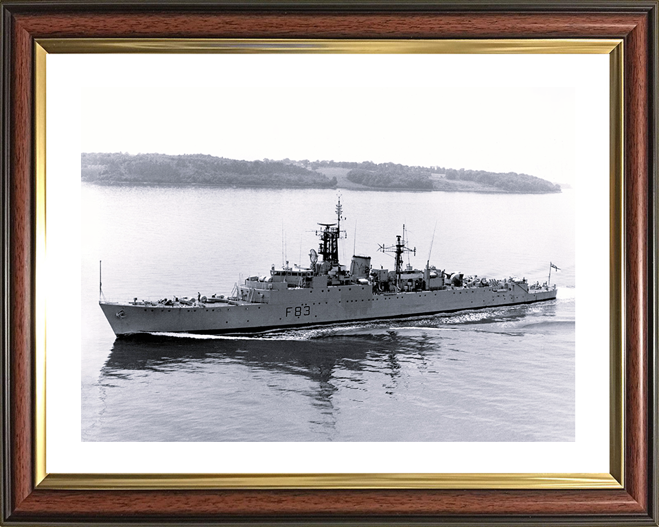 HMS Ulster (F83) Photo Print- Plymouth Sound 1969 - Royal Navy Type 15 Frigate