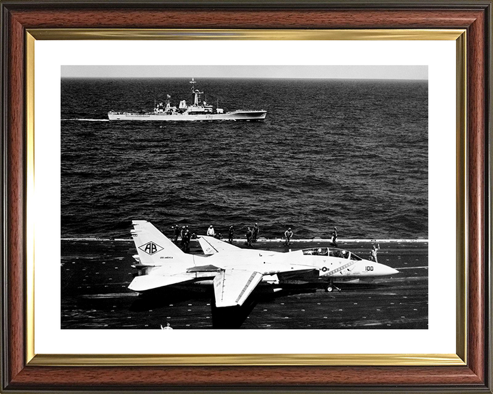 HMS Apollo (F70) Royal Navy Leander Class Frigate From A Carrier Photo Print Wall Art Decor Posters, Prints, & Visual Artwork Hampshire Prints 10 x 8 Classic Frame Yes