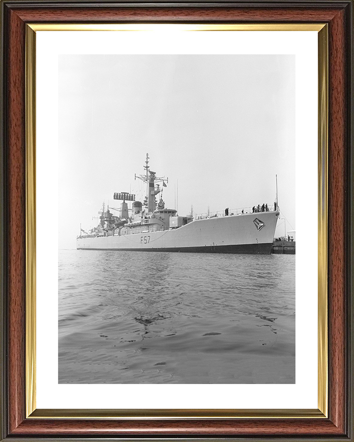 HMS Andromeda (F57) Royal Navy Leander Class Frigate Low Starboard View Photo Print Wall Art Decor Posters, Prints, & Visual Artwork Hampshire Prints 10 x 8 Classic Frame Yes