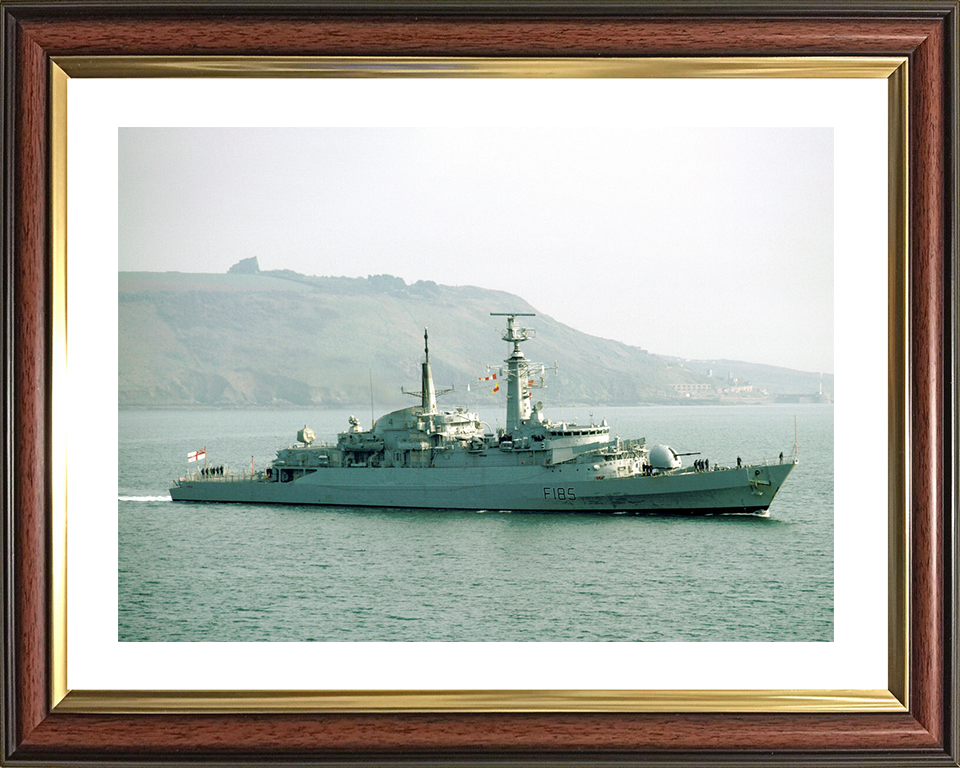 HMS Avenger (F185) Royal Navy Type 21 Frigate High Starboard Side View Photo Print Wall Art Decor Posters, Prints, & Visual Artwork Hampshire Prints 10 x 8 Classic Frame Yes