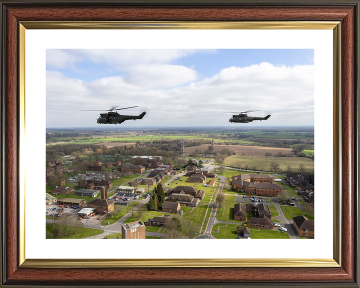 RAF Puma Helicopter in flight over RAF Shawbury Photo Print - Royal Air Force Aircraft Posters, Prints, & Visual Artwork Hampshire Prints 10 x 8 Classic Frame Yes