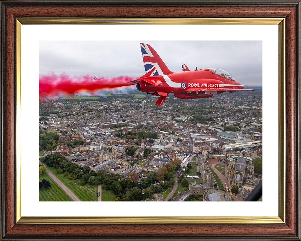 RAF Red Arrows Windsor Flyover 2025 Photo Print - Royal Air Force Aircraft