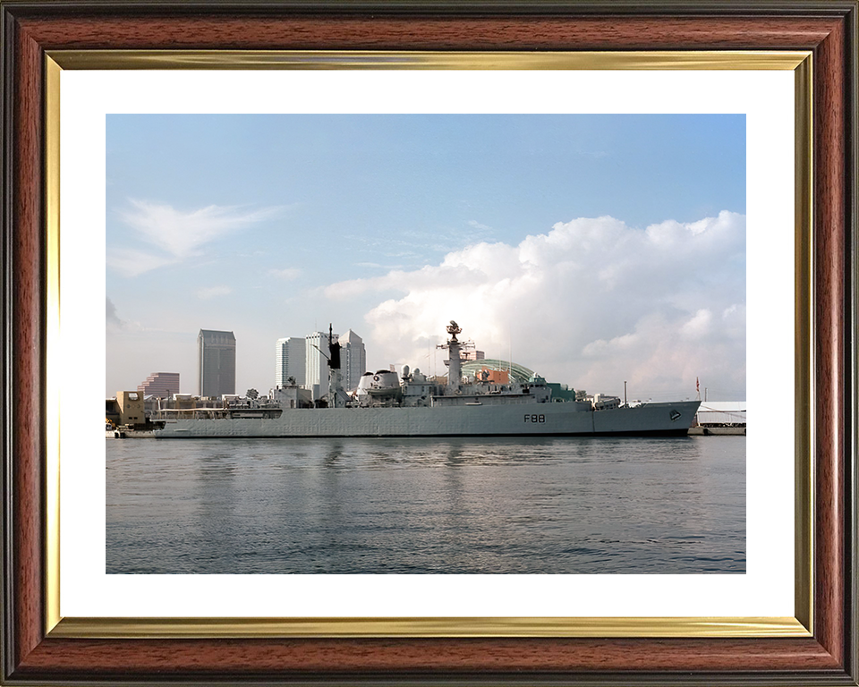 HMS Broadsword (F88) Royal Navy Type 22 Frigate Alongside Photo Print Wall Art Decor Posters, Prints, & Visual Artwork Hampshire Prints 10 x 8 Classic Frame Yes