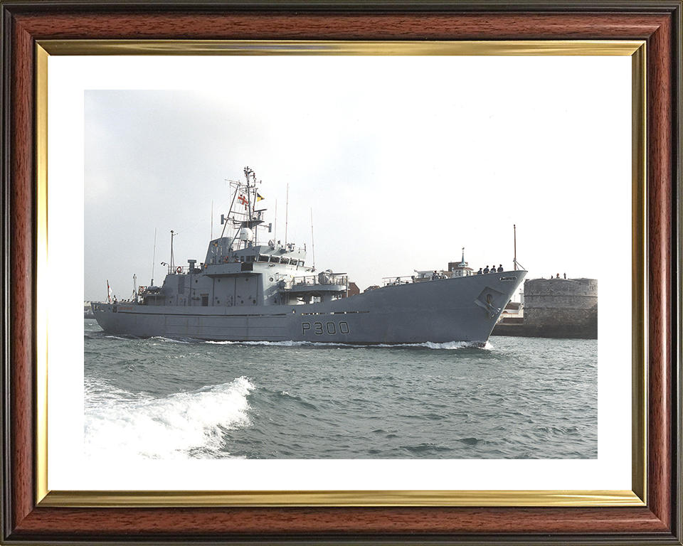 HMS Lindisfarne (P300) Photo Print - Round Tower - Royal Navy Island Class Patrol Vessel