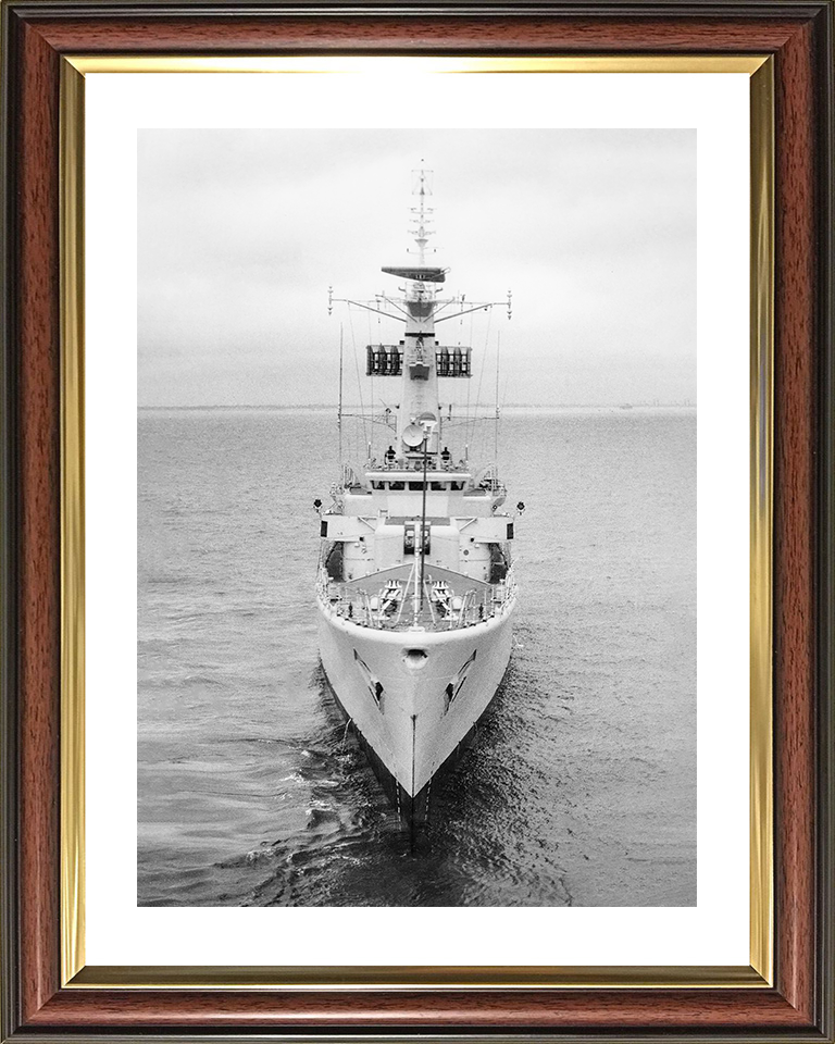 HMS Dido (F104) Royal Navy Leander Class Frigate High Bow View Photo Print Wall Art Decor Posters, Prints, & Visual Artwork Hampshire Prints 10 x 8 Classic Frame Yes