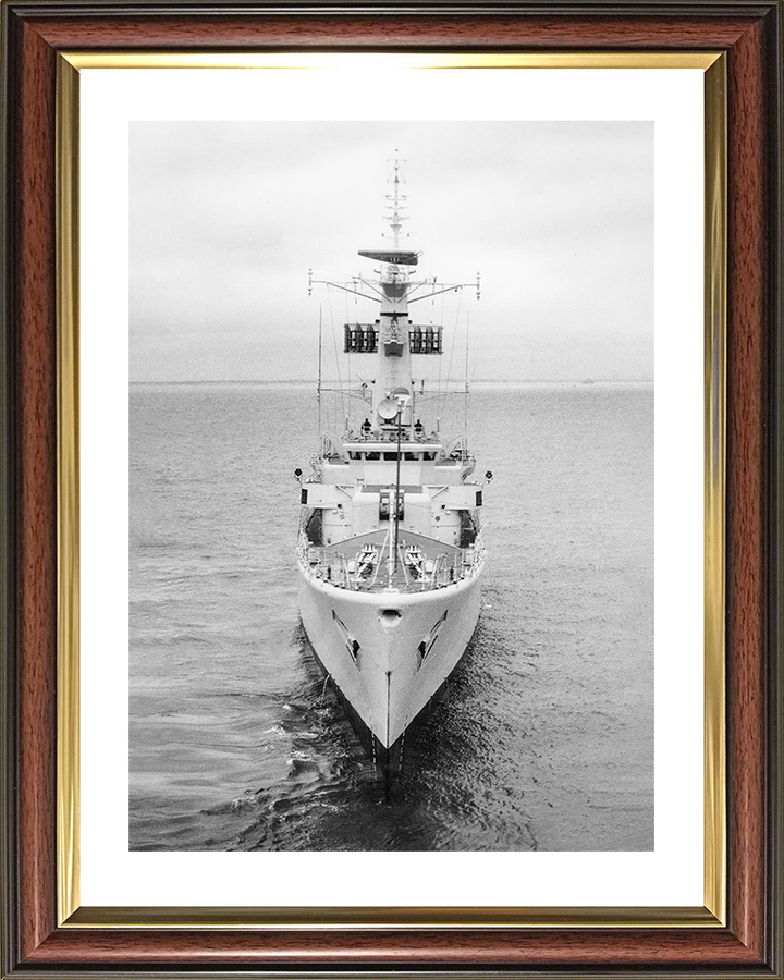 HMS Dido (F104) Royal Navy Leander Class Frigate High Bow View Photo Print Wall Art Decor Posters, Prints, & Visual Artwork Hampshire Prints 10 x 8 Classic Frame Yes