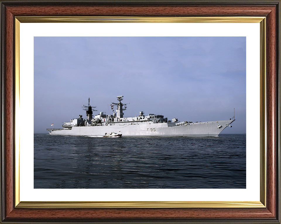 HMS London (F95) Photo Print - Starboard View - Royal Navy Type 22 Frigate Hampshire Prints 10 x 8 Classic Frame Yes