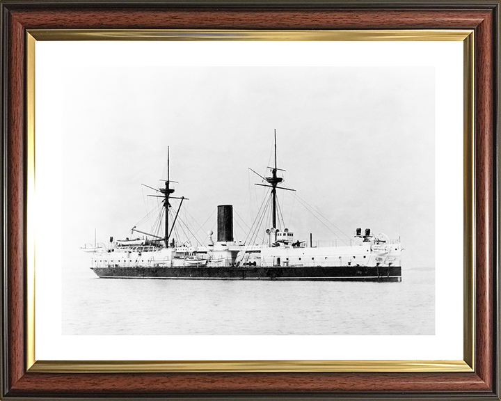 HMS Edinburgh (1882) Royal Navy Colossus Class Battleship Starboard Side Photo Print Wall Art Decor Posters, Prints, & Visual Artwork Hampshire Prints 10 x 8 Classic Frame Yes