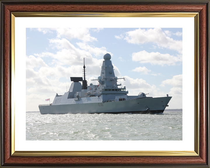 HMS Defender (D36) Royal Navy Type 45 Destroyer Low Starboard View Photo Print Wall Art Decor Posters, Prints, & Visual Artwork Hampshire Prints 10 x 8 Classic Frame Yes