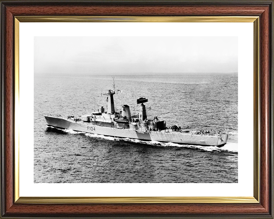 HMS Dido (F104 Royal Navy Leander Class Frigate Port Side View Photo Print Wall Art Decor Posters, Prints, & Visual Artwork Hampshire Prints 10 x 8 Classic Frame Yes