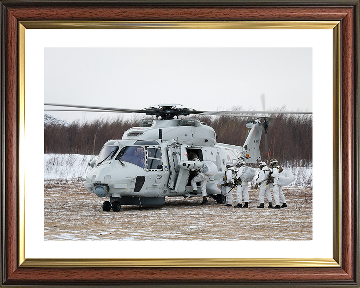 Royal Marines board a Royal Netherlands Marine Corps NH90 Helicopter Photo Print 40 Commando Wall Art Military Posters, Prints, & Visual Artwork Hampshire Prints 10 x 8 Classic Frame Yes