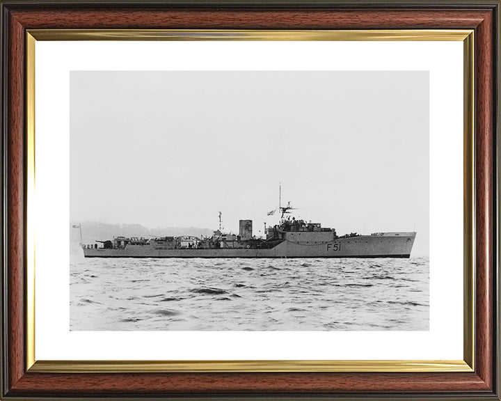 HMS Grafton (F51) Photo Print - at sea - Royal Navy Blackwood Class Frigate Posters, Prints, & Visual Artwork Hampshire Prints 10 x 8 Classic Frame Yes