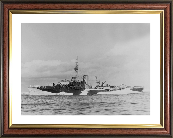 HMS Bryony (K192) Royal Navy Flower Class Corvette Port Side Photo Print Wall Art Decor Posters, Prints, & Visual Artwork Hampshire Prints 10 x 8 Classic Frame Yes